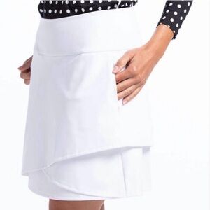 Kinona White Wrap It Up Golf Skort Size M